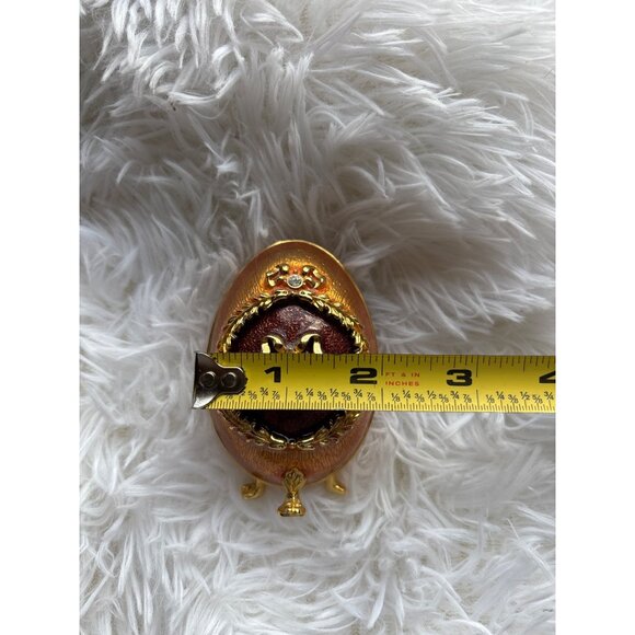 Vivian Alexander First Edition 2000 Enamel Egg  Burgundy Gold, Crystal Accent - Picture 8 of 9